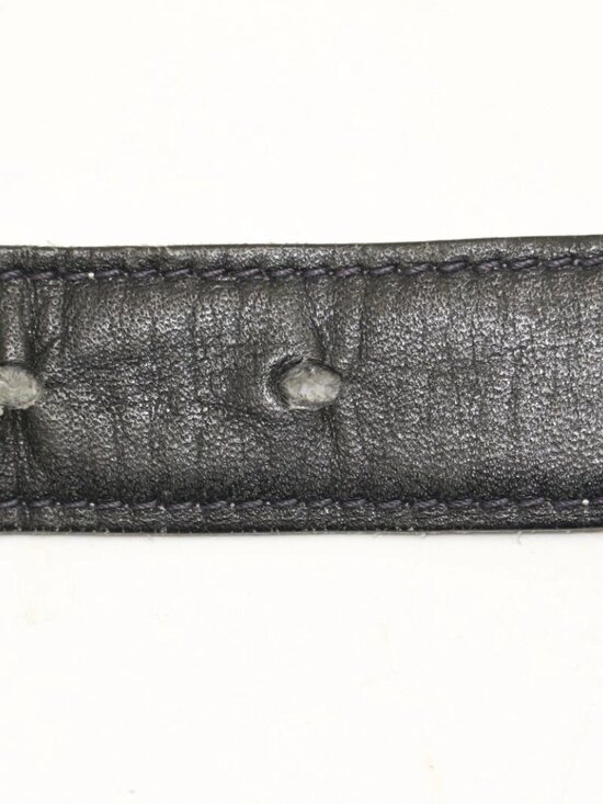 Gucci Vintage 1970\'s Reversable Leather Gold G Buckle Belt - Black/White/Gold main image 15